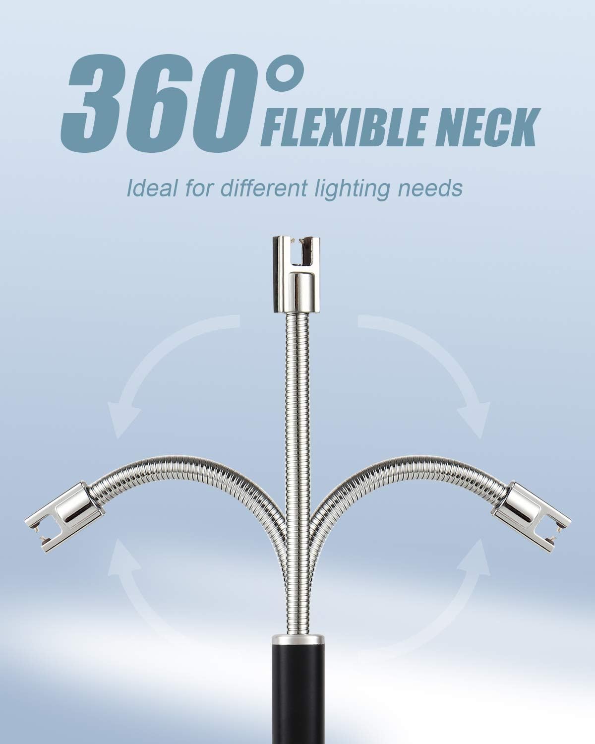 Arc Lighter With Usb Charging | Flameless Windproof | Led Battery Display | Rotate 360 Degrees