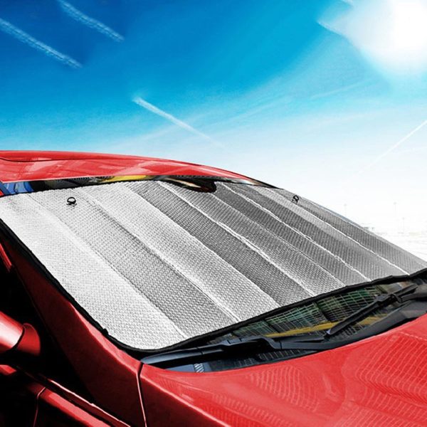 Universal Car Front Wind Screen Foldable Foil Curtains Sun Shade For Summer