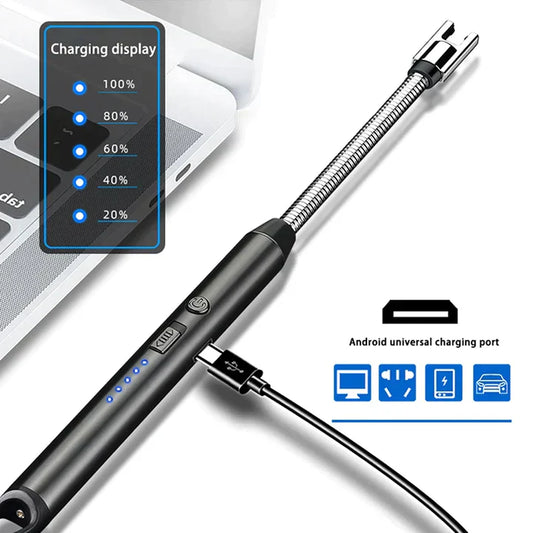 Arc Lighter With Usb Charging | Flameless Windproof | Led Battery Display | Rotate 360 Degrees