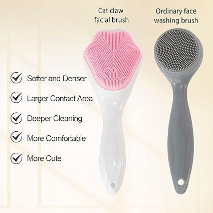 1 Pcs Silicone Face Scrubber Exfoliating Brush, Manual Handheld Massager, Facial Cleansing And Blackhead Scrubber, Soft Bristles For Face Skincare