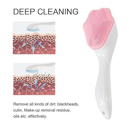 1 Pcs Silicone Face Scrubber Exfoliating Brush, Manual Handheld Massager, Facial Cleansing And Blackhead Scrubber, Soft Bristles For Face Skincare