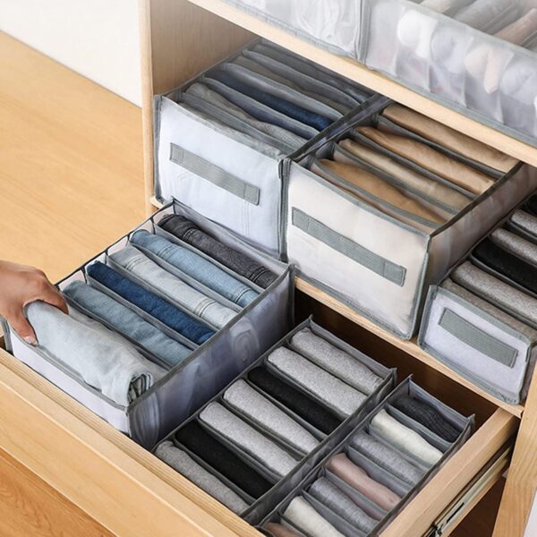 Large Size 7 Grids Washable Wardrobe Clothes Organizer