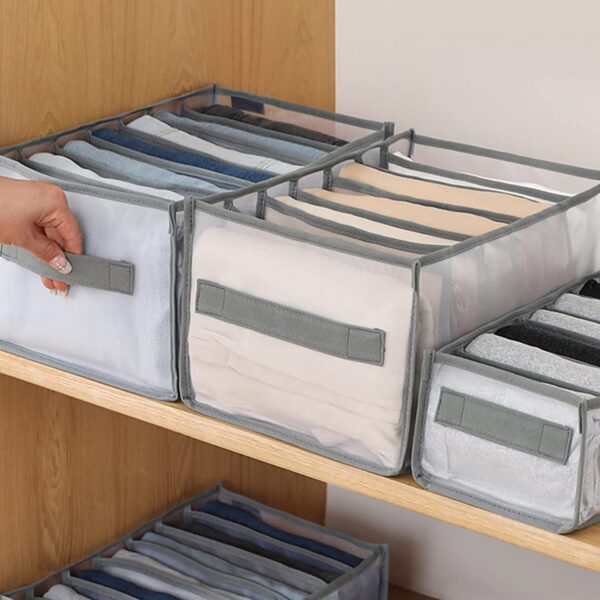 Large Size 7 Grids Washable Wardrobe Clothes Organizer