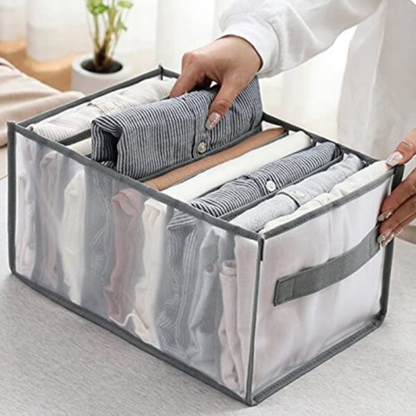 Large Size 7 Grids Washable Wardrobe Clothes Organizer