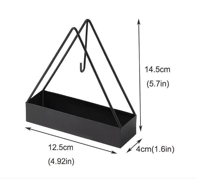 1pc Simple Triangle-shaped Iron Mosquito Coil Holder Creative Hanging Or Standing Incense Burner (Random Color)