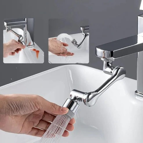 1080å¡Rotatable Faucet Aerator Bathroom Washbasin Tap Splash Filter Kitchen Faucet Extend Faucet Water Saving Bubbler Nozzle (Plastic)