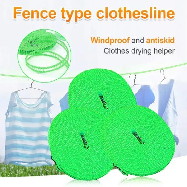 Plastic Cloth Hanging Rope Clothesline - 5 Meters