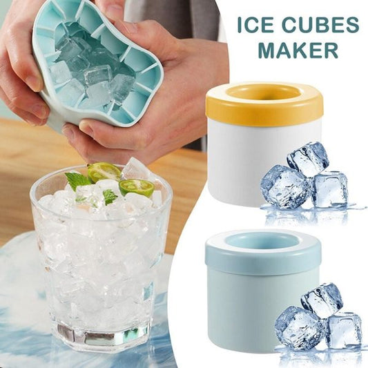 Silicone Ice Cube Maker & Ice Bucket Cup Mold (random Color)