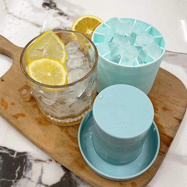 Silicone Ice Cube Maker & Ice Bucket Cup Mold (random Color)